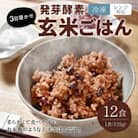 レンジ対応!3日寝かせ発芽酵素玄米ごはん(ひとめぼれ)　12食分【冷凍】