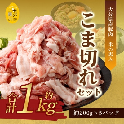 【おためし】こま切れ約1kgセット【大分県産豚肉|米の恵み】