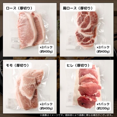 とんかつ4種食べ比べセット 1.4kg【大分県産豚肉|米の恵み】