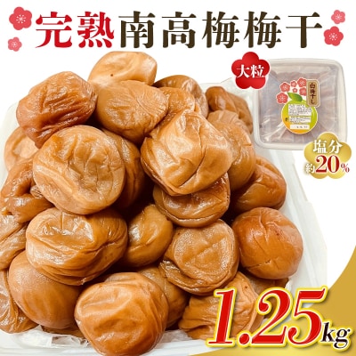 訳あり やま梅農園の南高梅白梅干し1.25kg【ymu004】