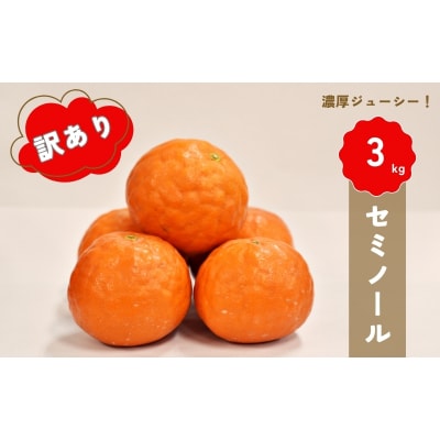 【先行受付】橋本農園の 訳あり セミノール 3kg 【3月中旬～4月中旬に順次発送】【mht019】