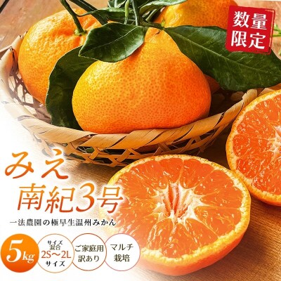 【先行予約】極早生温州みかん2S-2Lサイズ混合5kg ご家庭用訳ありマルチ栽培【mkz018A】