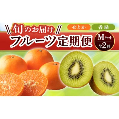 【発送月固定定期便】香川県・三豊市共通返礼品　フルーツ旬の果物　Mセット全2回