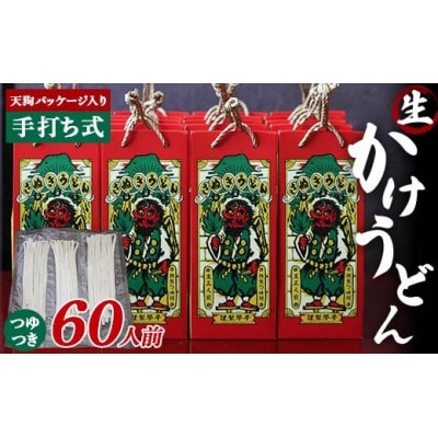 天狗パッケージ入り 3人前×20箱【かけうどん60人前】F5J-968