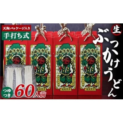 天狗パッケージ入り 3人前×20箱【ぶっかけうどん60人前】F5J-971