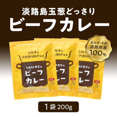 今井ファームビーフカレー 中辛 200g×10食 淡路島の牛肉とたまねぎ使用　ai01839
