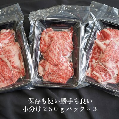 淡路牛 ロース切り落とし 750g(250g×3パック) すき焼き　ao05723