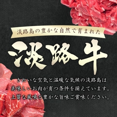 【定期便3ヶ月】淡路牛赤身切り落とし 1kg(250g×4PC)