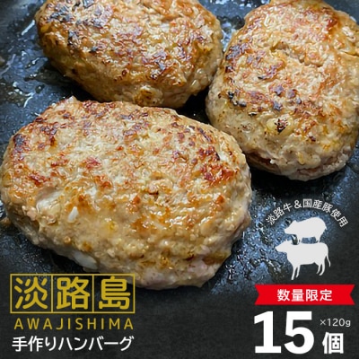 【数量限定】淡路島手作りハンバーグ15個　an07813