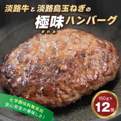 淡路島 極味ハンバーグ 150g×12個 牛肉100%　ao05756