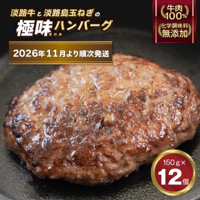 淡路島 極味ハンバーグ 150g×12個【2026年11月より順次発送】 ao05173
