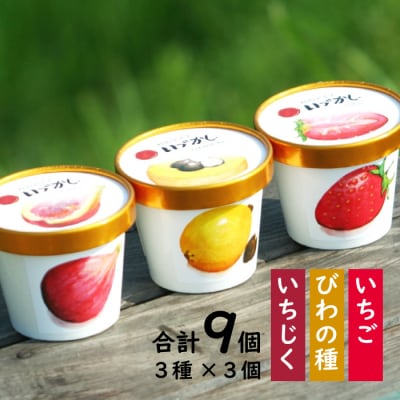 杜のアイスクリーム「いづかし」　びわの種・いちじく・いちご　aa21802