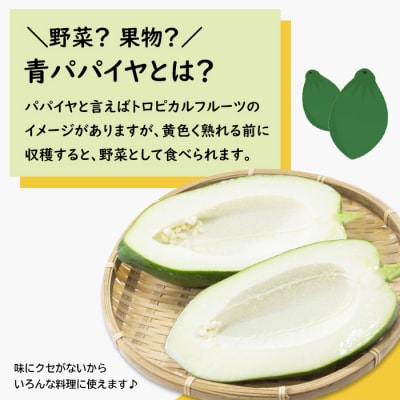 淡路の青パパイヤ 約800g×3個セット　an10010