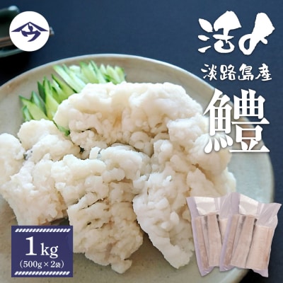 活〆淡路島産 鱧 (はも) 骨切り 【鮮度自慢】 1kg(500g×2袋) 冷凍　as21047