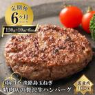 【6ヶ月コース】淡路島玉ねぎと国産牛の生ハンバーグ150g×10個 定期便　at04788