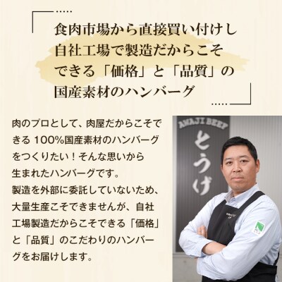 【6ヶ月コース】淡路島玉ねぎと国産牛の生ハンバーグ150g×10個 定期便　at04788