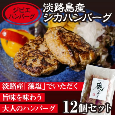 【ジビエハンバーグ】淡路島産シカハンバーグ12個セット　as23007