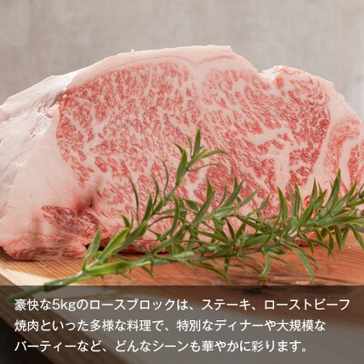 【A5ランク限定】淡路島産黒毛和牛 ロースブロック 5kg【お届け日指定返礼品】　aa16830
