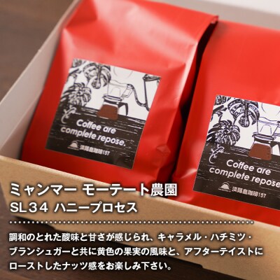 【淡路島珈琲157】 中煎り珈琲 ミャンマー 中挽き 200g×2個 コーヒー 粉　aa38037