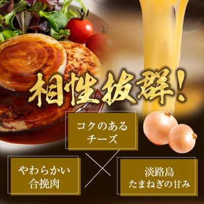 淡路島たまねぎどっさりジャンボハンバーグ プレーン&チーズセット 200g×10個　ai01122