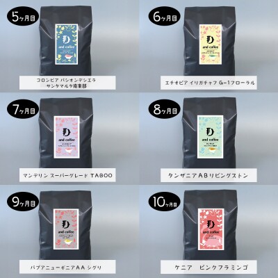 【定期便10ヶ月】スペシャルティーコーヒー定期便(豆200g×2種×10回)計4kg　ap06021