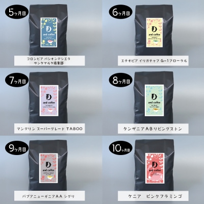 【定期便10ヶ月】スペシャルティーコーヒー定期便(豆200g×2種×10回)計4kg　ap06021