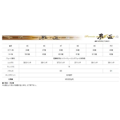 CBRブラックプレミアアイアン 6本セット プレミア飛匠・極 (R/#5～PW)　at10011