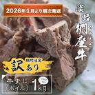【訳アリ】淡路椚座牛 牛すじ(ボイル) 1kg【2026年1月より順次発送】　ad01035