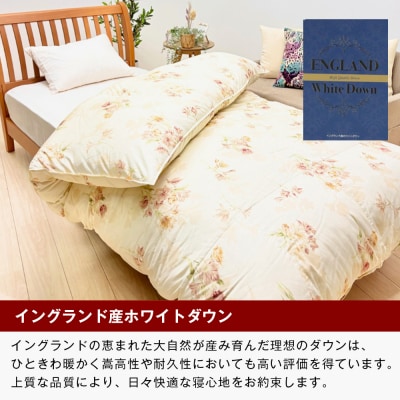 増量1.3kg イングランドダウン93% 二層式 羽毛布団 SL(テンセルリリBE)　ao12027