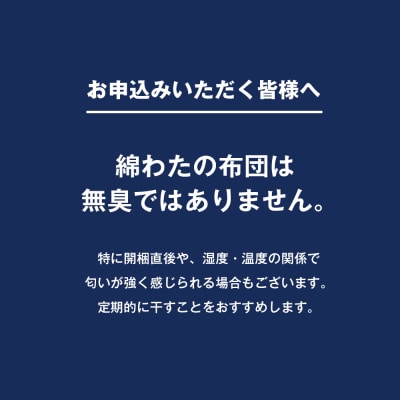 カバー付 手作り長座布団 綿わた100%入 日本製 木綿わた 68×120 小梅NV　ao12050