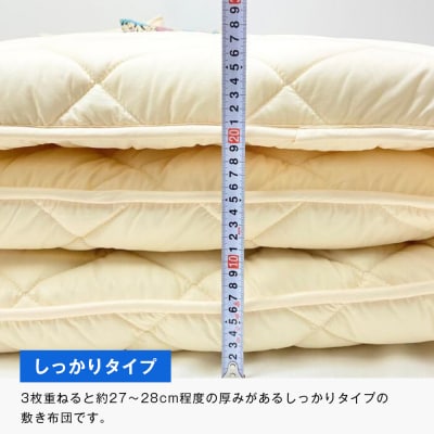 インビスタ ダクロン サポート 清潔シングル 無地 固わた入 しっかり敷ふとん 　ao12053