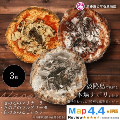 きのこのマリナーラ ・きのこのマルゲリータ・ 白のきのこピッツァ　aa50063