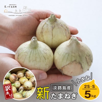 【訳あり】【新たまねぎ】小さな淡路島たまねぎ 2S～Sサイズ 5kg　ak04060