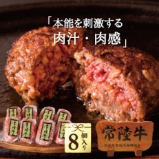 常陸牛ハンバーグ100g&times;8個【肉のイイジマ】