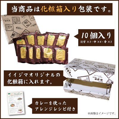 【お歳暮のし付き】イイジマ国産黒毛和牛レトルトカレー 10個入り 辛口 甘口 中辛【肉のイイジマ】
