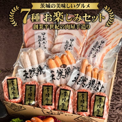 ハム ソーセージ詰め合わせ  常陸牛無添加ハンバーグ セット お楽しみグルメギフト7種 肉のイイジマ