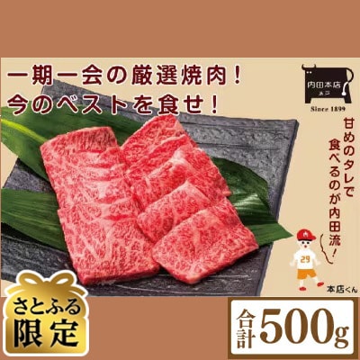 【さとふる限定】常陸牛　焼肉用(500g×1パック)