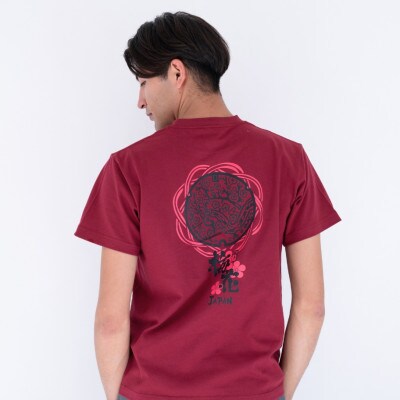 水戸市 マンホールTシャツ バーガンディー XLサイズ