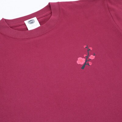 水戸市 マンホールTシャツ バーガンディー XLサイズ