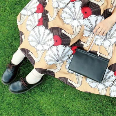 クリップバッグ Wide【身近な文具をモチーフにした、本革のハンドメイドバッグ】