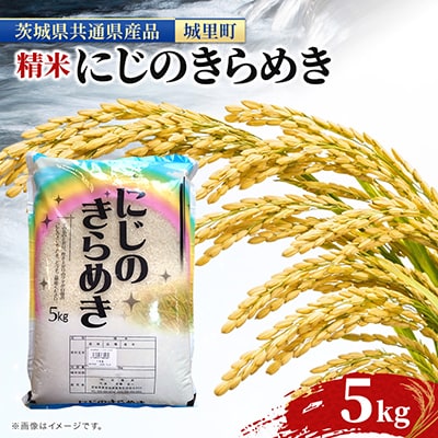 【令和7年産】茨城産 にじのきらめき 5kg 精米 那珂川流域 清らかな水田 の 米