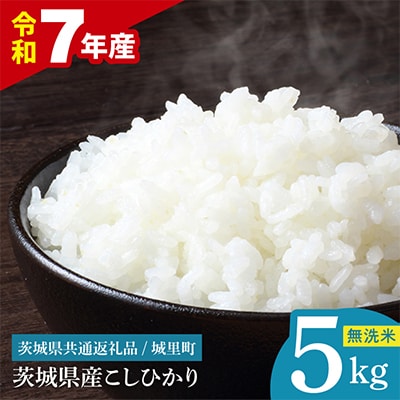【令和7年産】茨城県産 お米 コシヒカリ 無洗米 5kg ( 米 どころ 茨城県/城里町)
