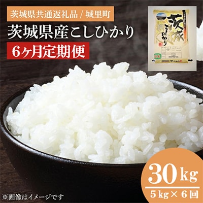 【毎月定期便】茨城産コシヒカリ　5kg×全6回