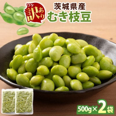 冷凍むき枝豆 計1.0kg(500g×2袋) 茨城県産えだまめ 訳あり 水戸市