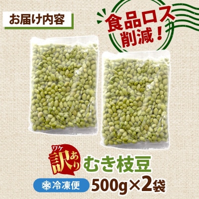 冷凍むき枝豆 計1.0kg(500g×2袋) 茨城県産えだまめ 訳あり 水戸市