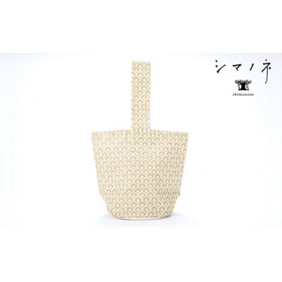 【シマノネ】バケツトート　パイナップル青海波