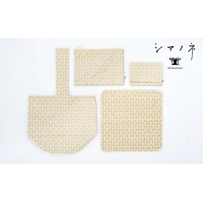 【シマノネ】バケツトート　パイナップル青海波