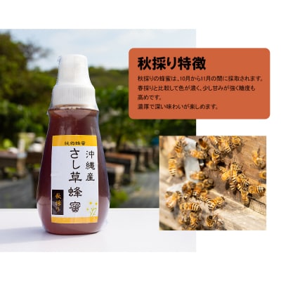純粋蜂蜜　沖縄産　さし草蜂蜜　秋採り　250g×2本　南風原町採取