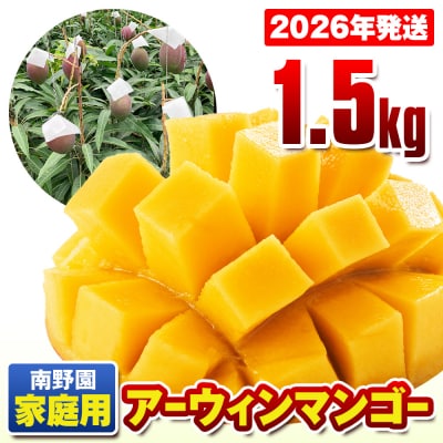 【2026年発送】南野園　家庭用　アーウィンマンゴー1.5kg