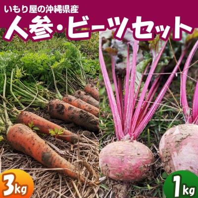 【2026年発送】いもり屋の沖縄県産　人参・ビーツセット　合計4kg
